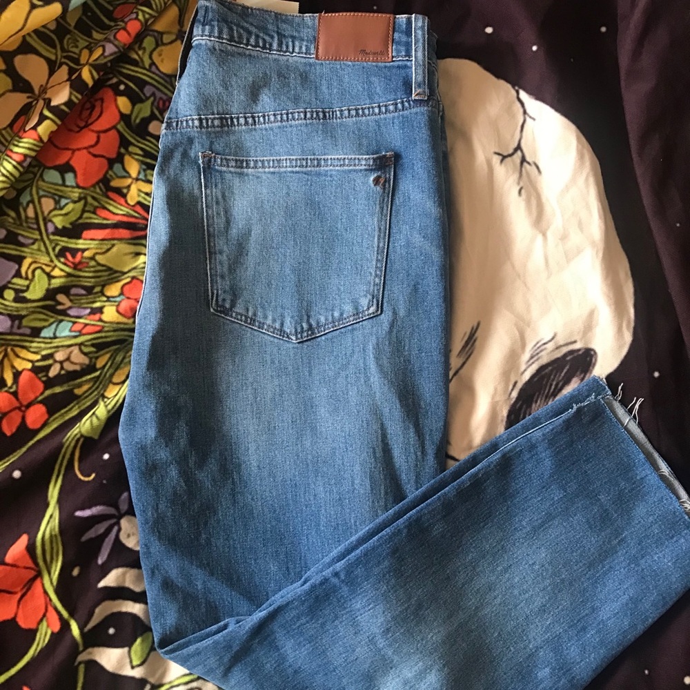 Brand new high rise boyfriend slim madewell jeans